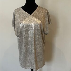 Silver and Gray Women's Top